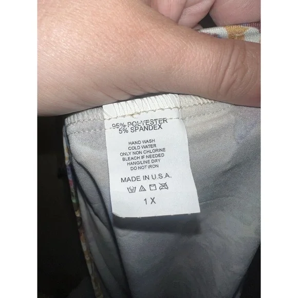 Jean-Pierre Klifa Size 1X Gold Multi Daphne Printed Dress‎ 3/4 Sleeves - Picture 4 of 7